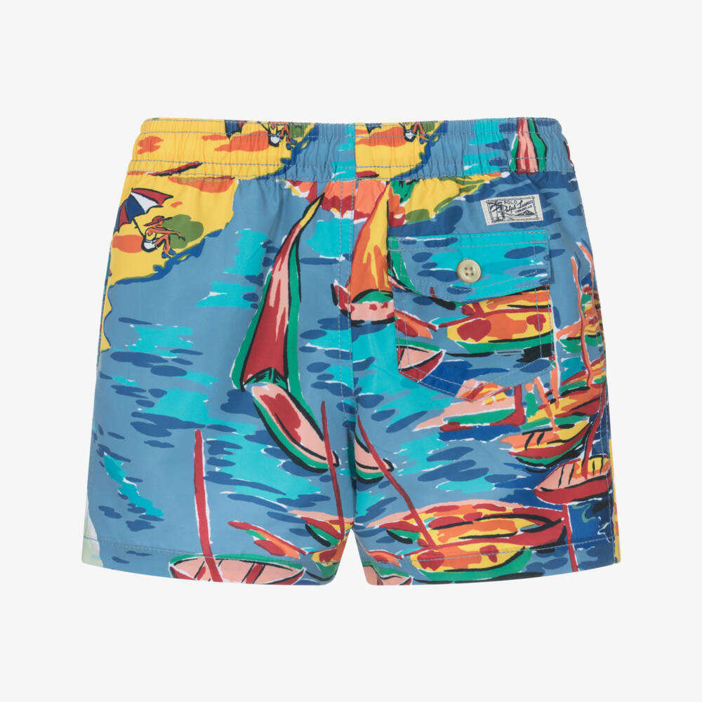 Ralph Lauren-Яркие плавки-шорты для мальчиков в морском стиле | Childrensalon Outlet