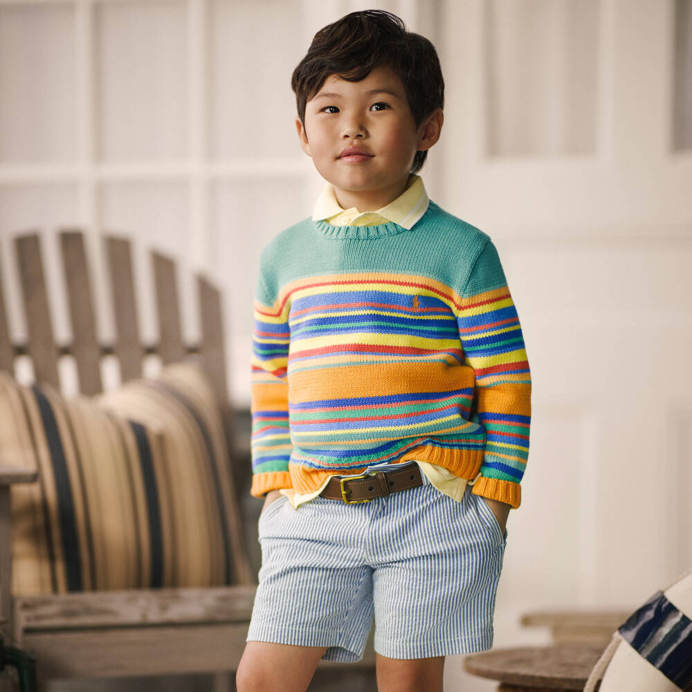Ralph Lauren-Boys Vibrant Cotton Knit Pullover | Childrensalon Outlet