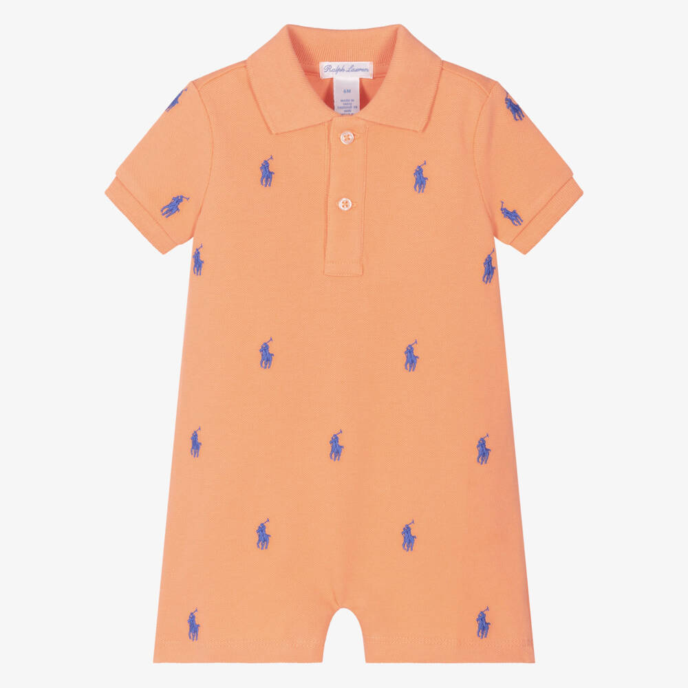 Ralph Lauren-Boys Vibrant Cotton Knit Romper | Childrensalon Outlet