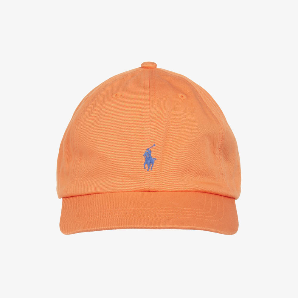 Ralph Lauren-Boys Vibrant Orange Twill Cap | Childrensalon Outlet