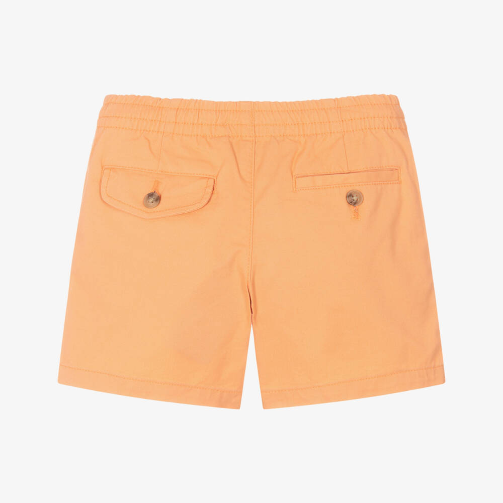 Ralph Lauren-Boys Vibrant Orange Twill Shorts | Childrensalon Outlet