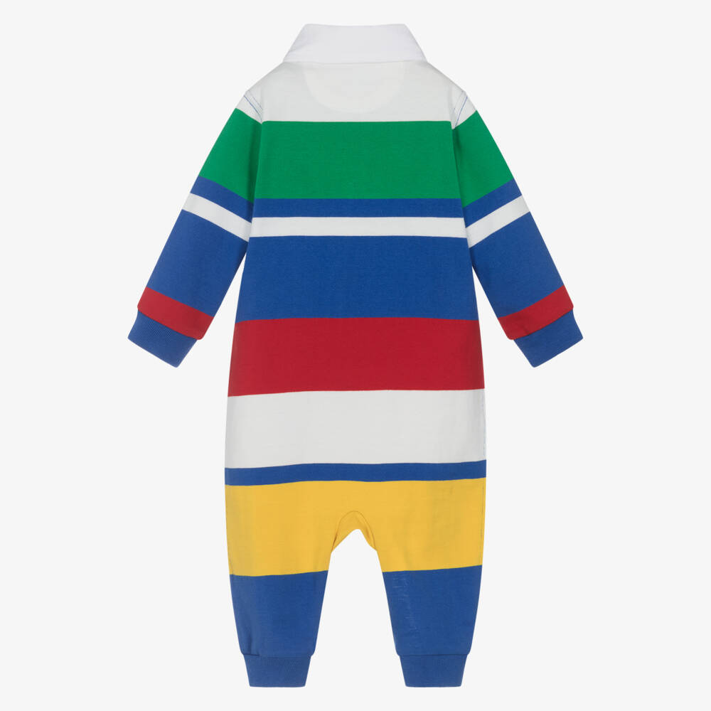 Ralph Lauren-Boys' Vibrant Striped Cotton Babygrow | Childrensalon Outlet