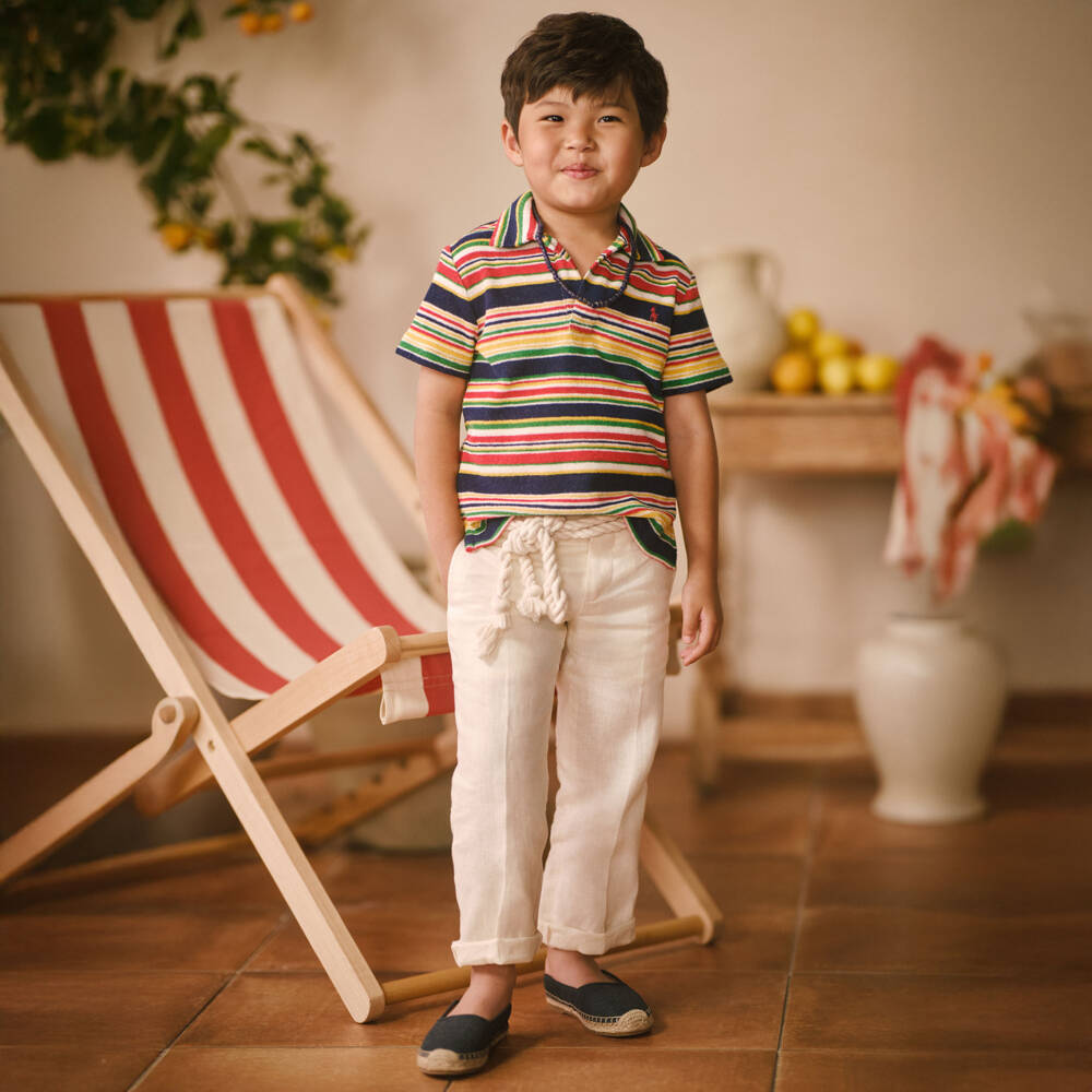 Ralph Lauren-Boys Vibrant Striped Towelling Polo | Childrensalon Outlet