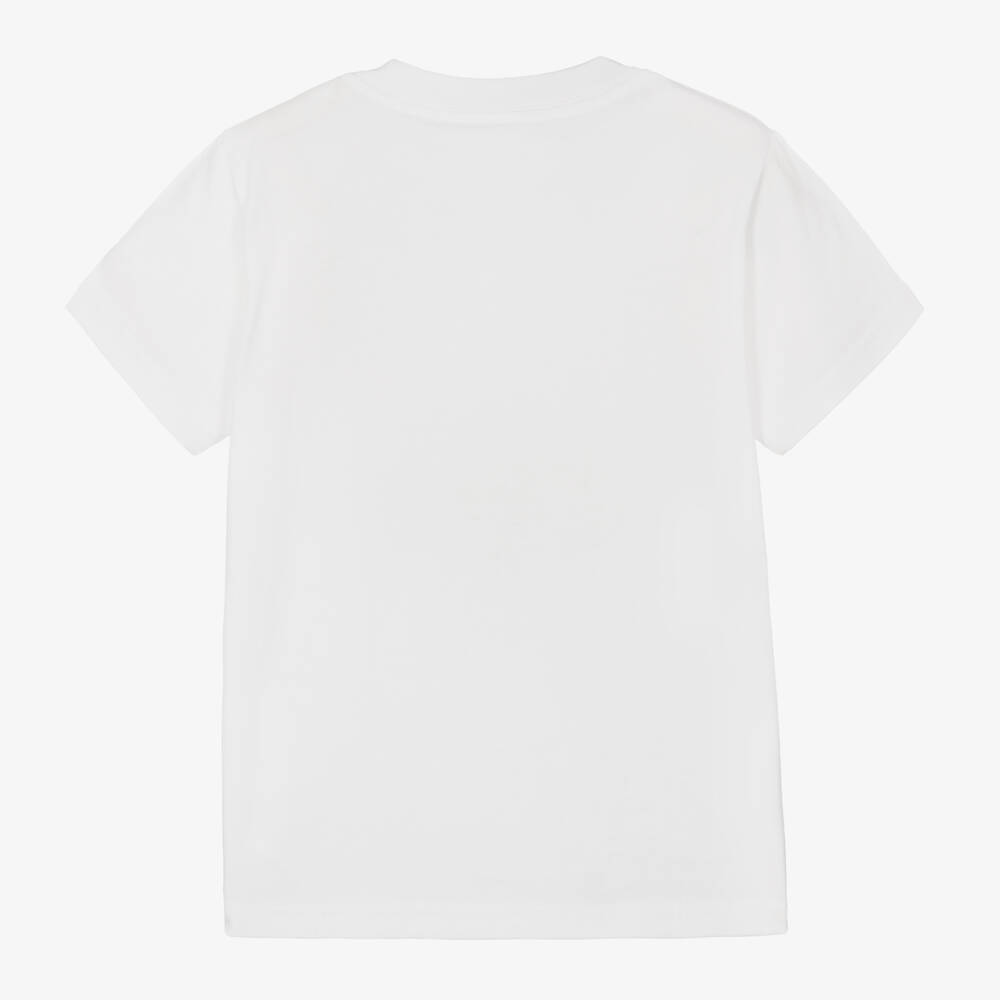 Ralph Lauren-Boys White Cotton Bear Tee | Childrensalon Outlet