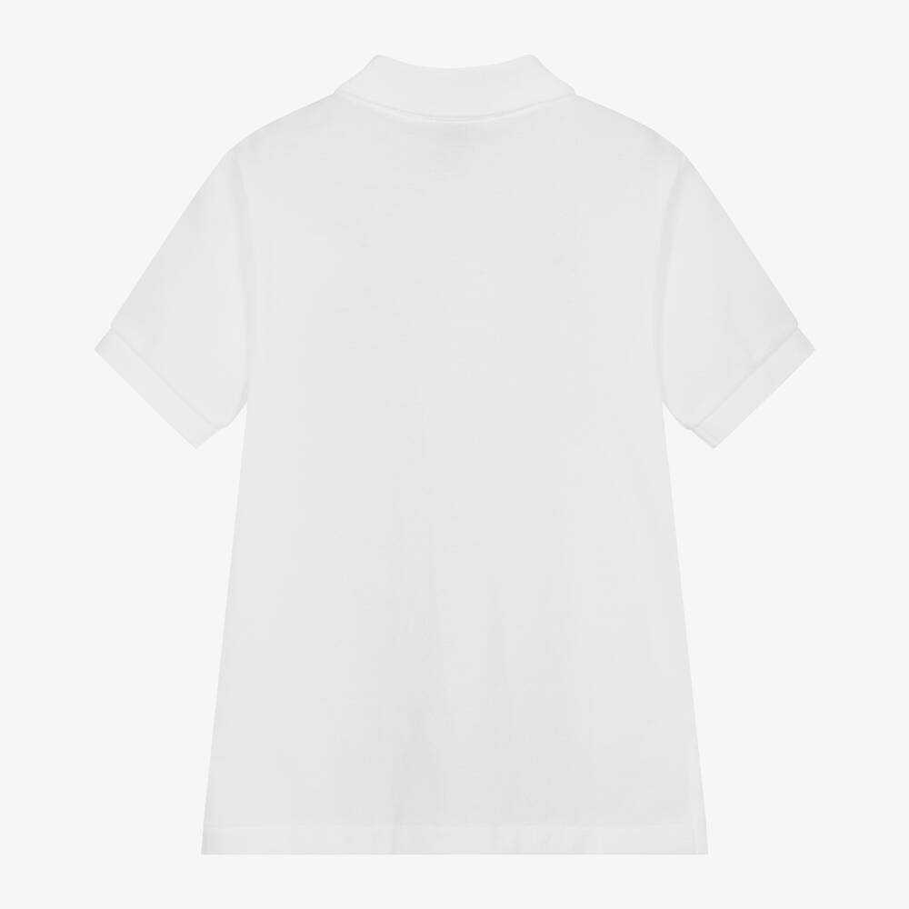 Ralph Lauren-Boys White Cotton Polo Shirt | Childrensalon Outlet