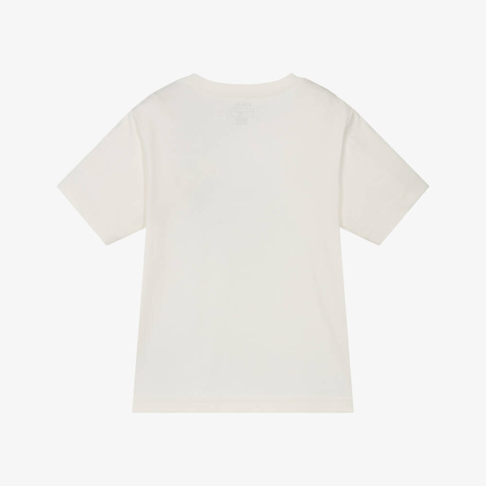 Ralph Lauren-تي شيرت أبيض ناعم للأولاد بأسلوب الفارسيتي | Childrensalon Outlet