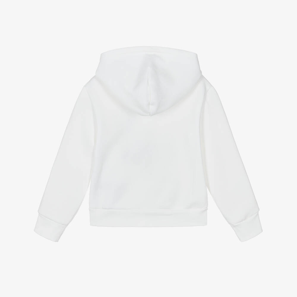 Ralph Lauren-Boys White Cotton Triple Pony Logo Hoodie | Childrensalon Outlet