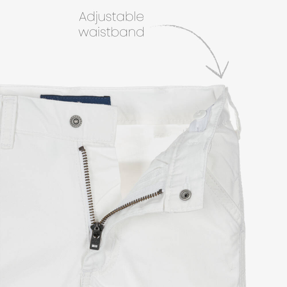 Ralph Lauren-Boys White Cotton Twill Chino Trousers | Childrensalon Outlet