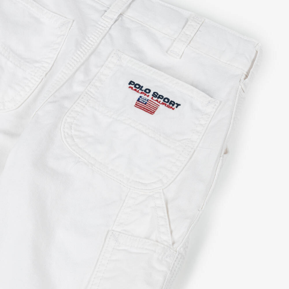 Ralph Lauren-Boys White Cotton Twill Chino Trousers | Childrensalon Outlet