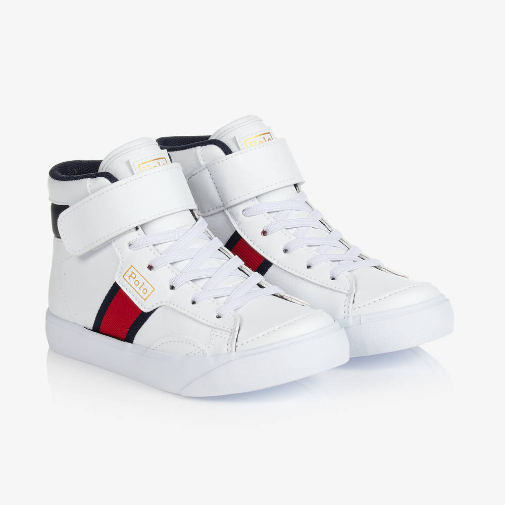 Polo Ralph Lauren - Weiße, hohe Sneakers für Jungen | Childrensalon
