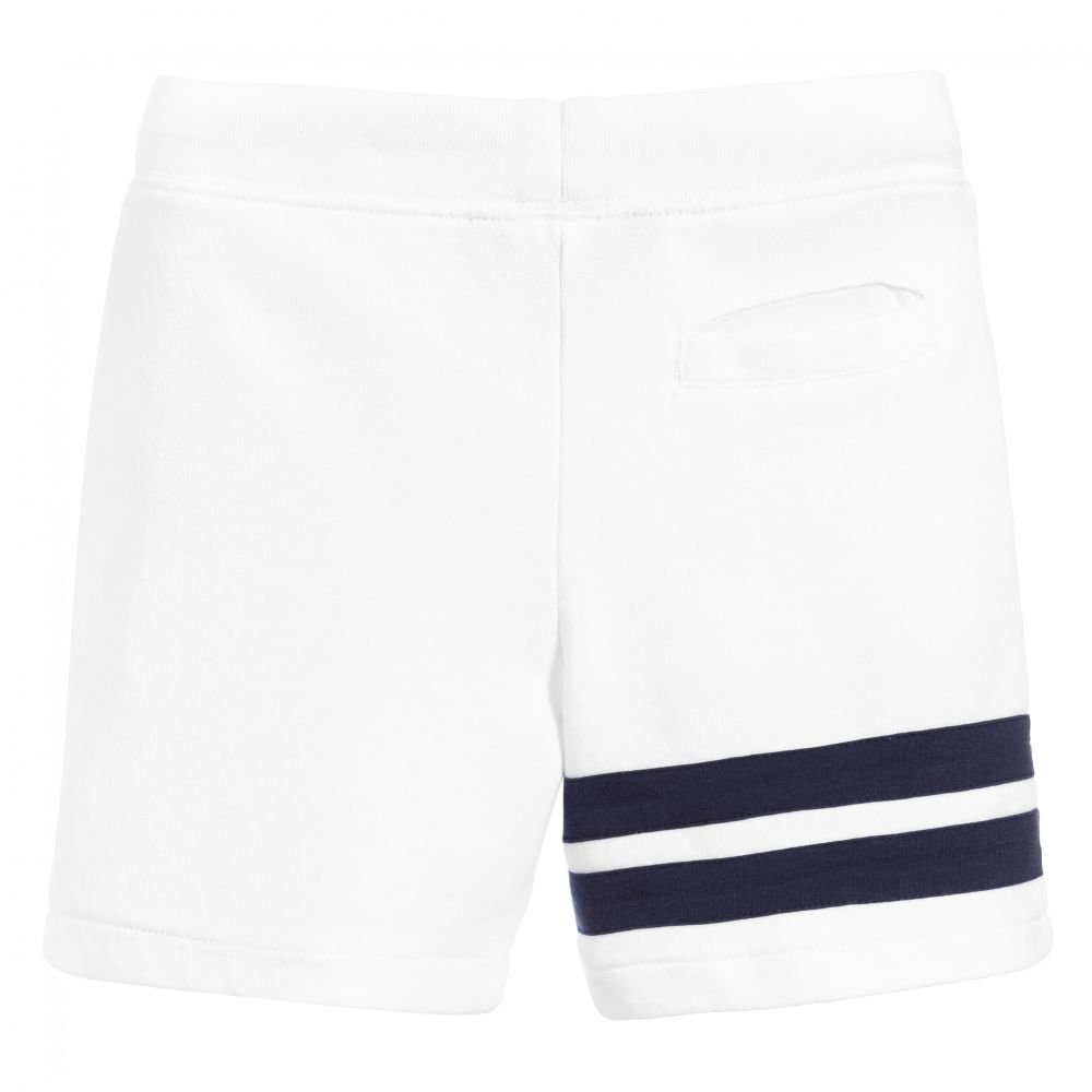 Boys white polo shorts sales