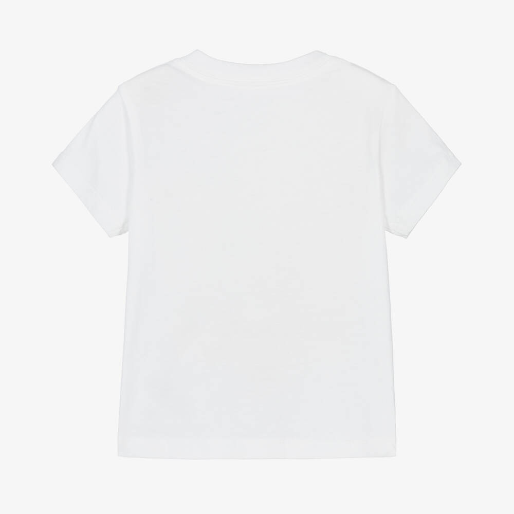 Ralph Lauren-Boys White Polo Bear Tee | Childrensalon Outlet