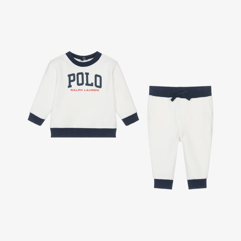 Ralph Lauren-Boys' White Polo Cotton Ensemble | Childrensalon Outlet