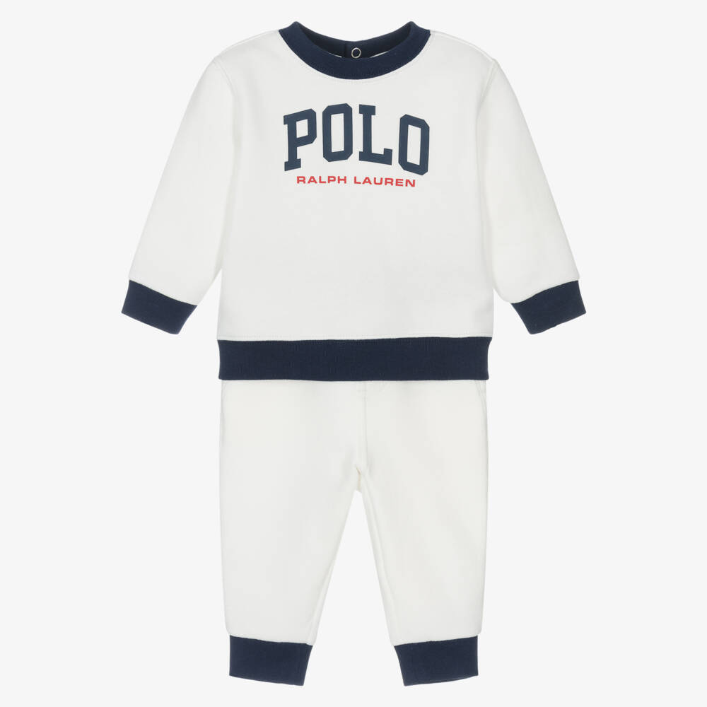 Ralph Lauren-Boys' White Polo Cotton Ensemble | Childrensalon Outlet