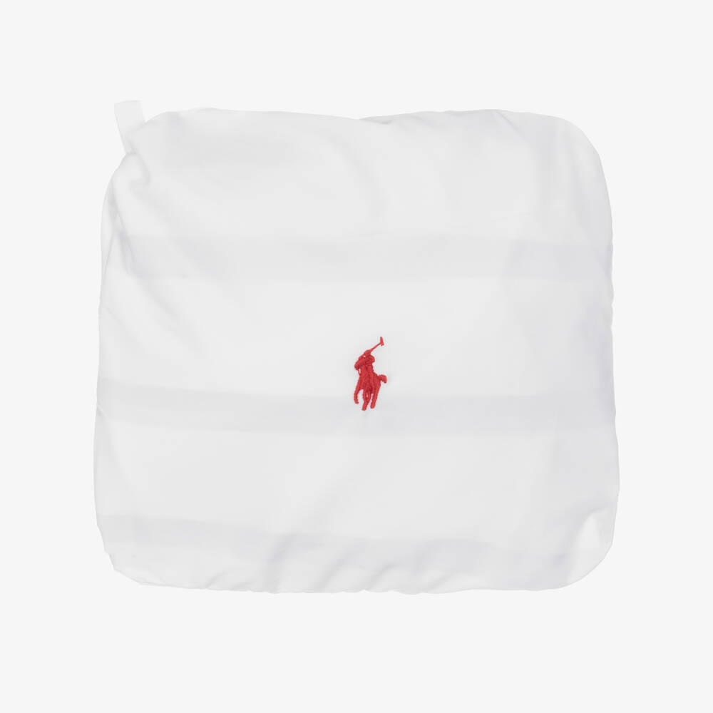 Ralph Lauren-Boys White Striped Windbreaker Jacket | Childrensalon Outlet