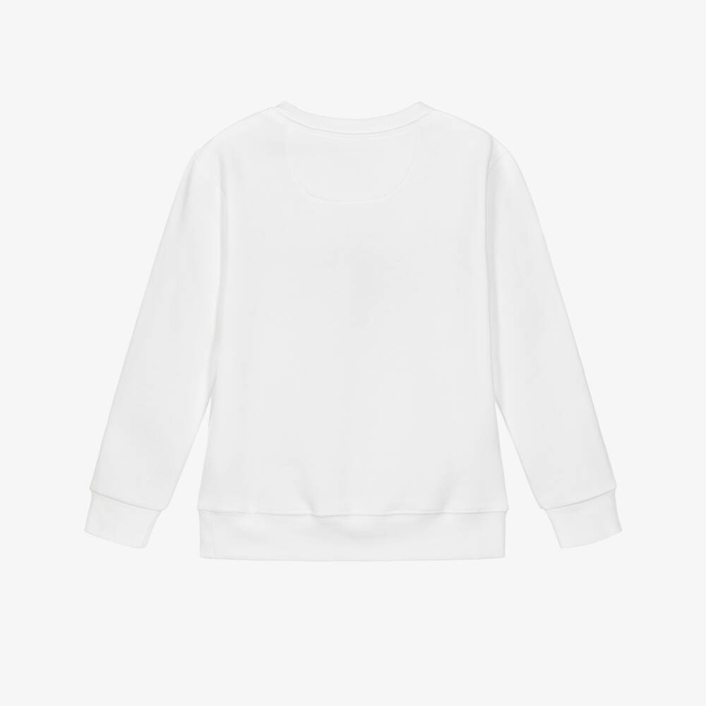 Ralph Lauren-Boys White Wimbledon Collection Sweatshirt with Polo Bear | Childrensalon Outlet