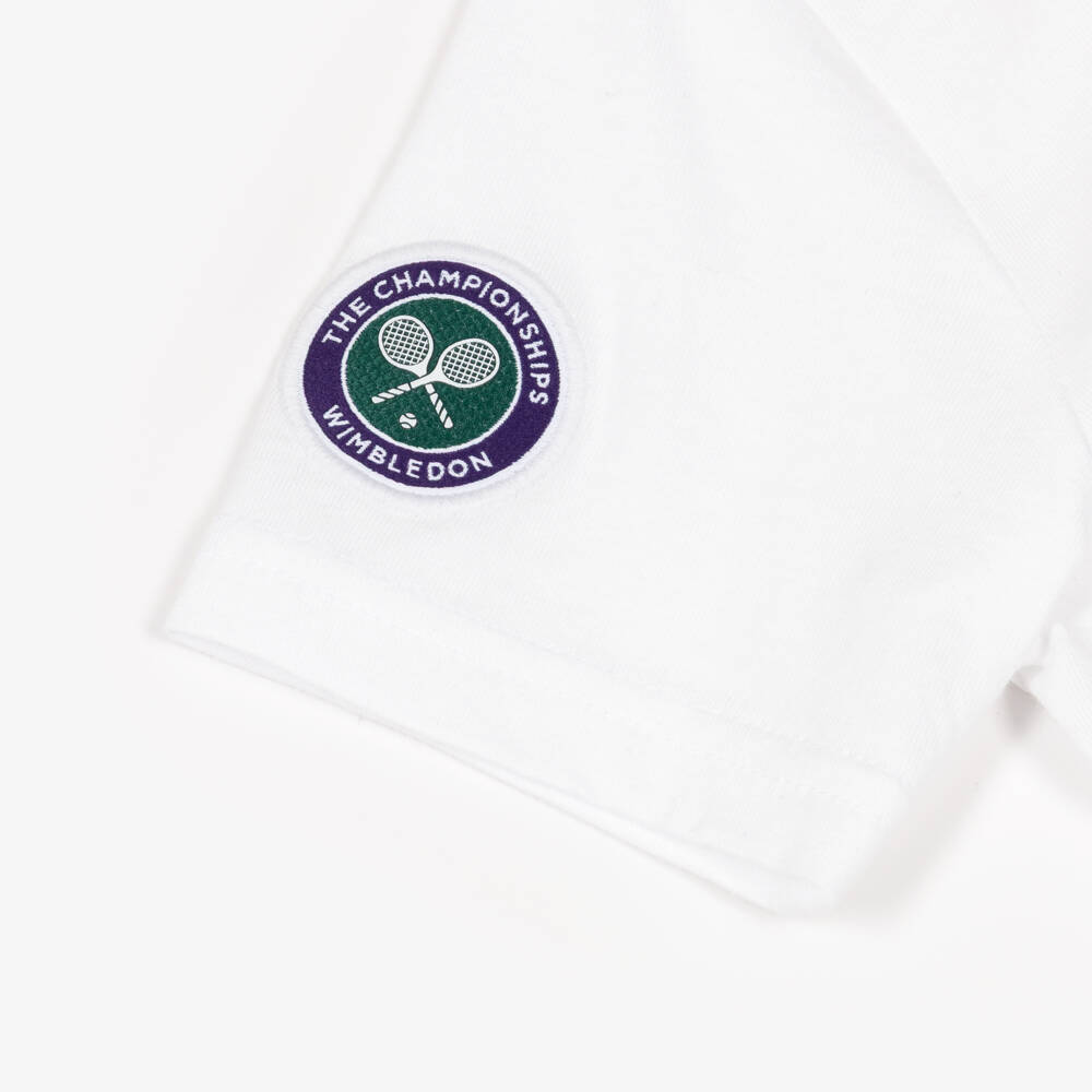 Ralph Lauren-Boys White Wimbledon Collection T-Shirt with Polo Bear | Childrensalon Outlet
