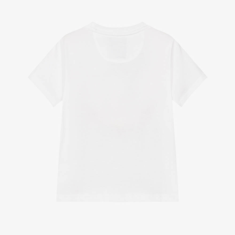 Ralph Lauren-Boys White Wimbledon Collection T-Shirt with Polo Bear | Childrensalon Outlet