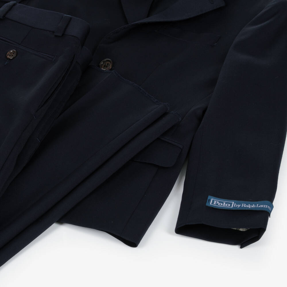 Ralph Lauren-Boys Woollen Navy Suit Set | Childrensalon Outlet