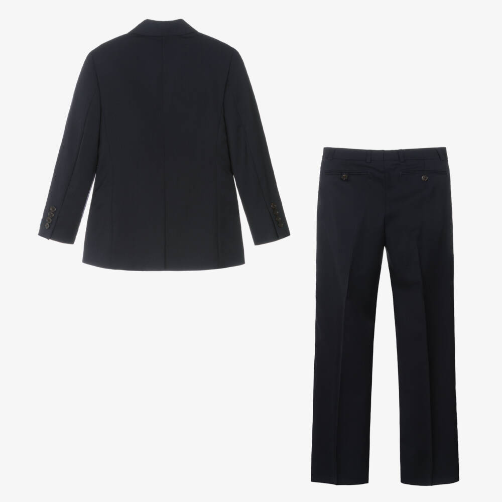 Ralph Lauren-Boys Woollen Navy Suit Set | Childrensalon Outlet