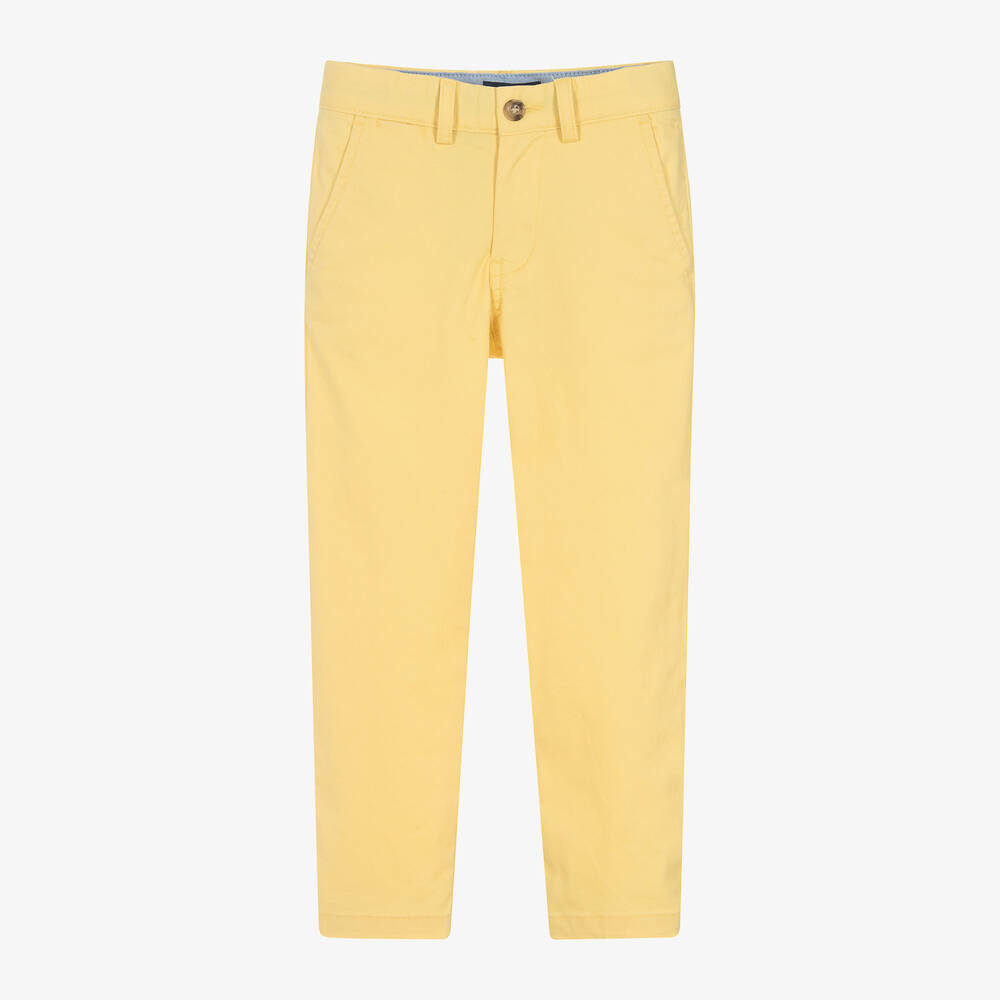 Ralph Lauren-Boys Yellow Cotton Chino Trousers | Childrensalon Outlet