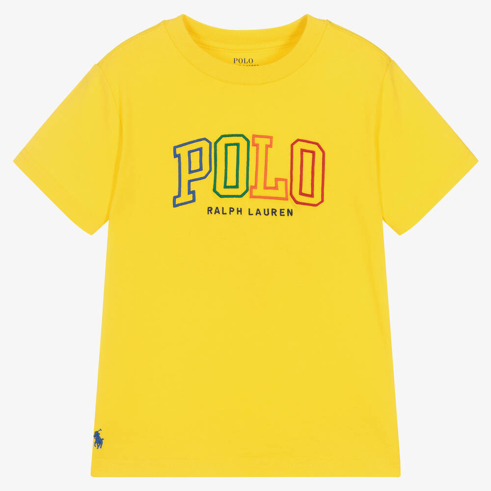 Polo Ralph Lauren - Желтая хлопковая футболка | Childrensalon