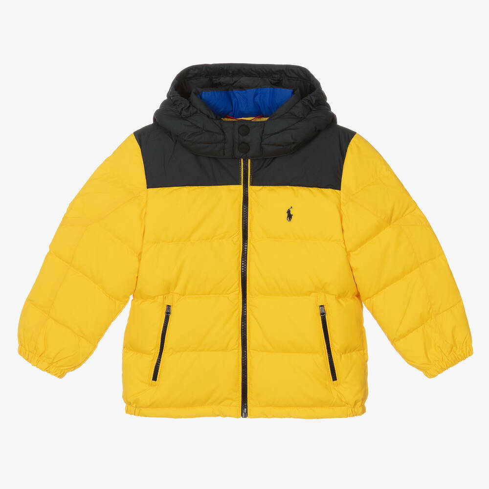 Ralph Lauren - Boys Yellow Down-Filled Puffer Jacket | Childrensalon