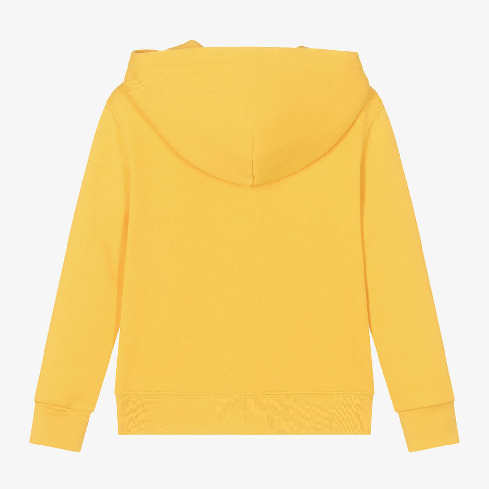 Ralph Lauren-Boys Yellow Hooded Zip-Up Top | Childrensalon Outlet