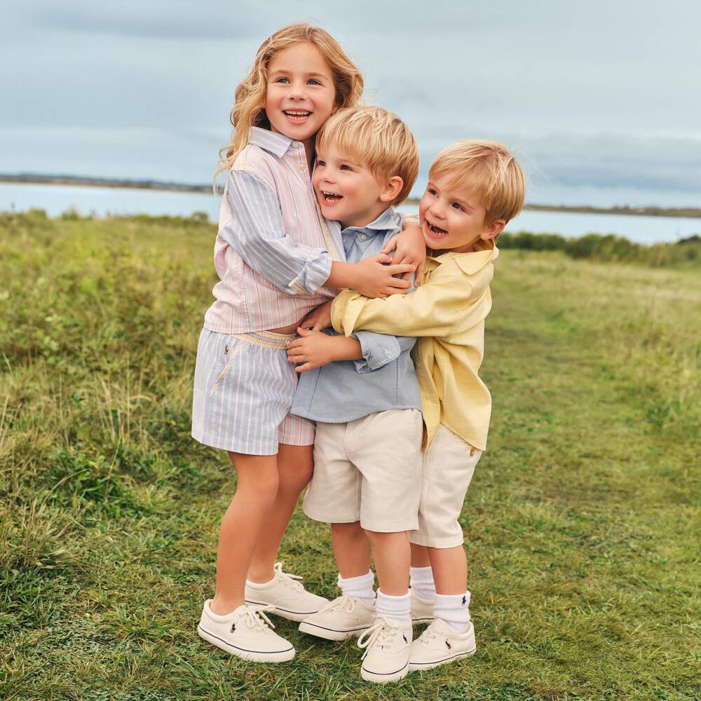 Ralph Lauren-Boys Yellow Linen Button-Down Collar Shirt | Childrensalon Outlet
