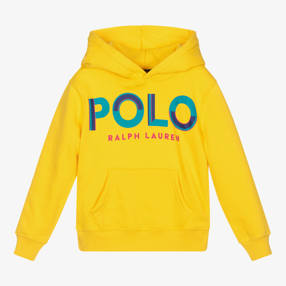 Ralph Lauren - Boys Yellow Logo Hoodie | Childrensalon