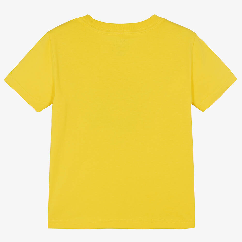 Polo Ralph Lauren-Boys Yellow Oversized Cotton Logo T-Shirt | Childrensalon Outlet
