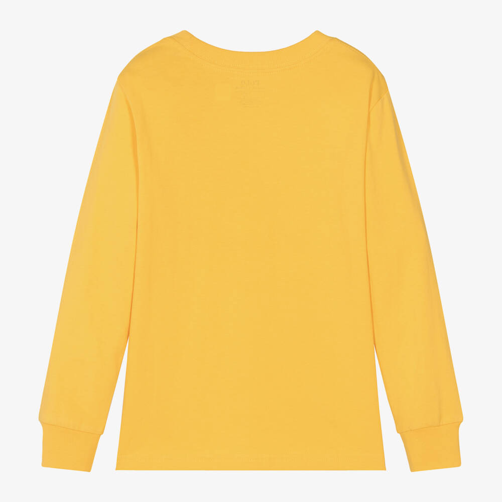 Ralph Lauren-Boys Yellow Polo Bear Cotton Top | Childrensalon Outlet