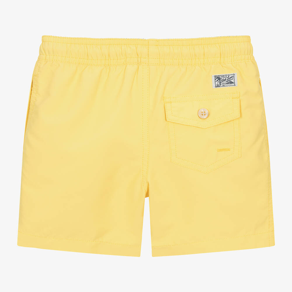 Yellow ralph lauren swim shorts top