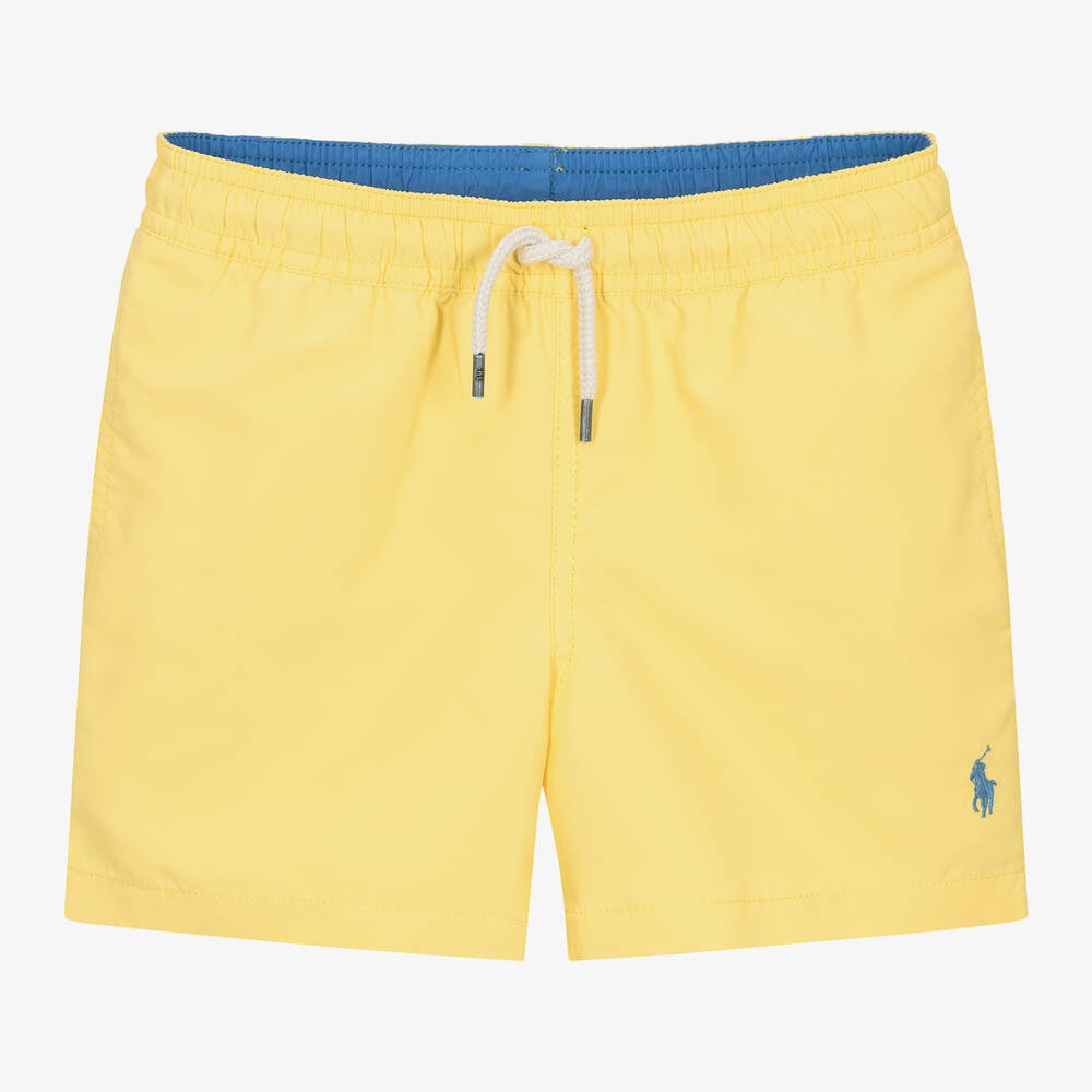 Ralph Lauren-Boys Yellow Pony Swim Shorts | Childrensalon Outlet