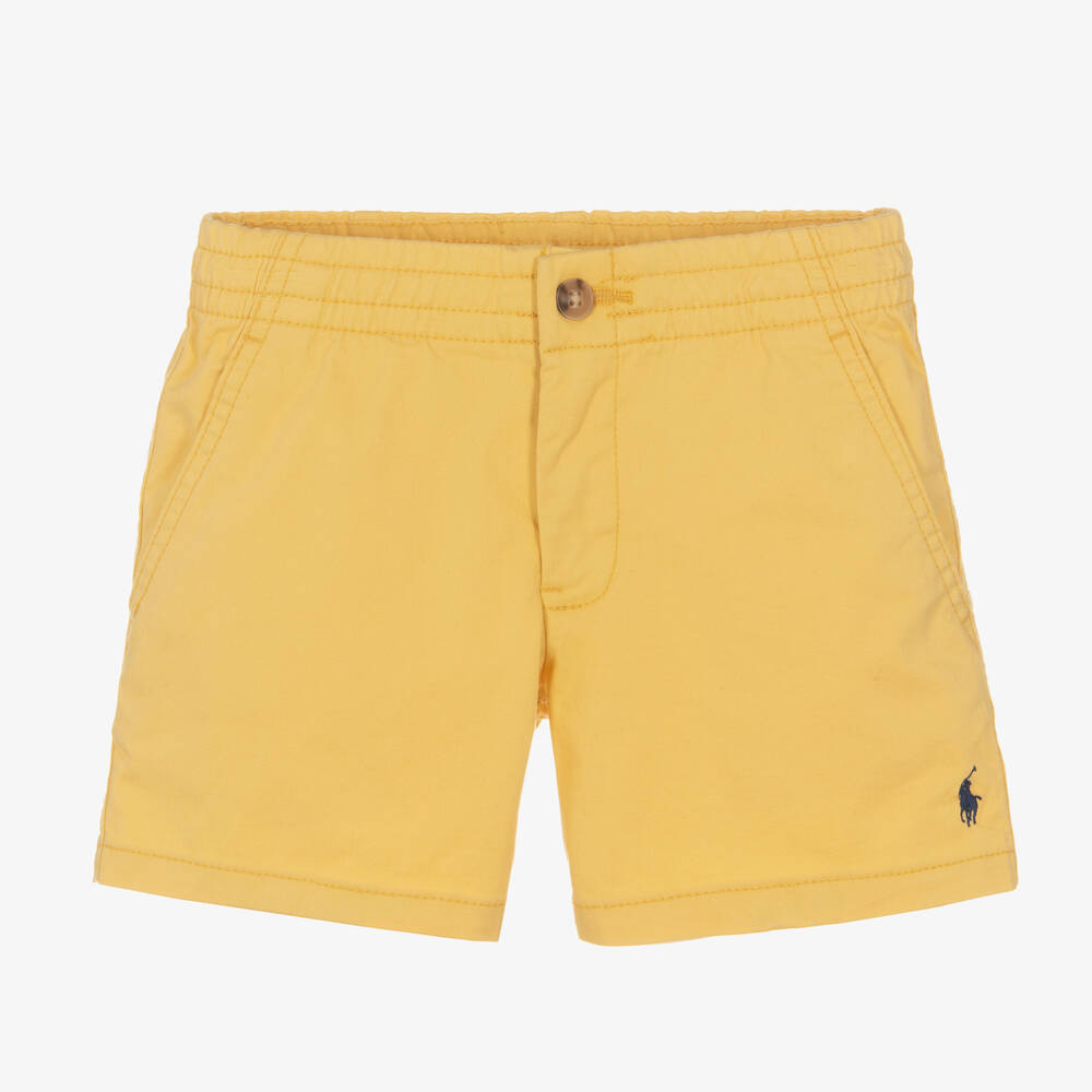 Polo Ralph Lauren - Boys Yellow Twill Logo Shorts | Childrensalon