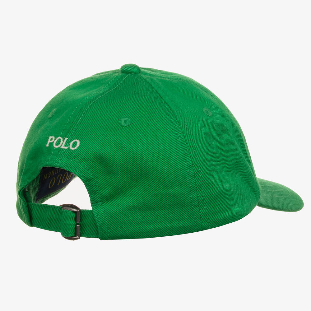 Ralph Lauren-Bright Green Cotton Cap | Childrensalon Outlet