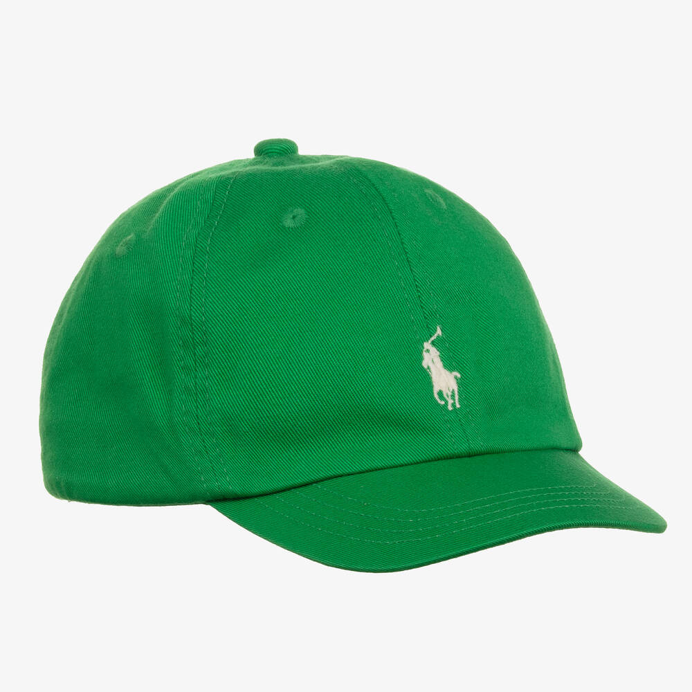 Ralph Lauren-Зеленая хлопковая бейсболка | Childrensalon Outlet