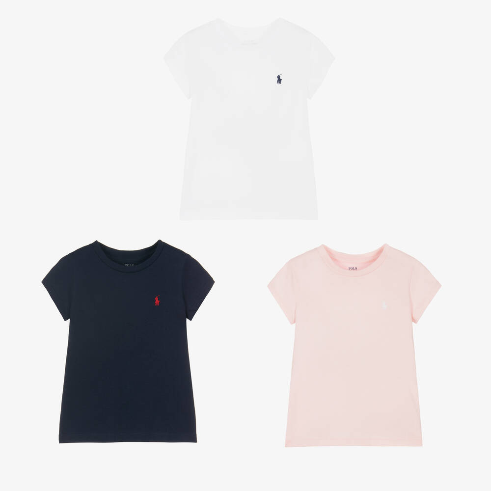 Polo Ralph Lauren-Cotton Jersey T-Shirt (3 Pack) | Childrensalon Outlet