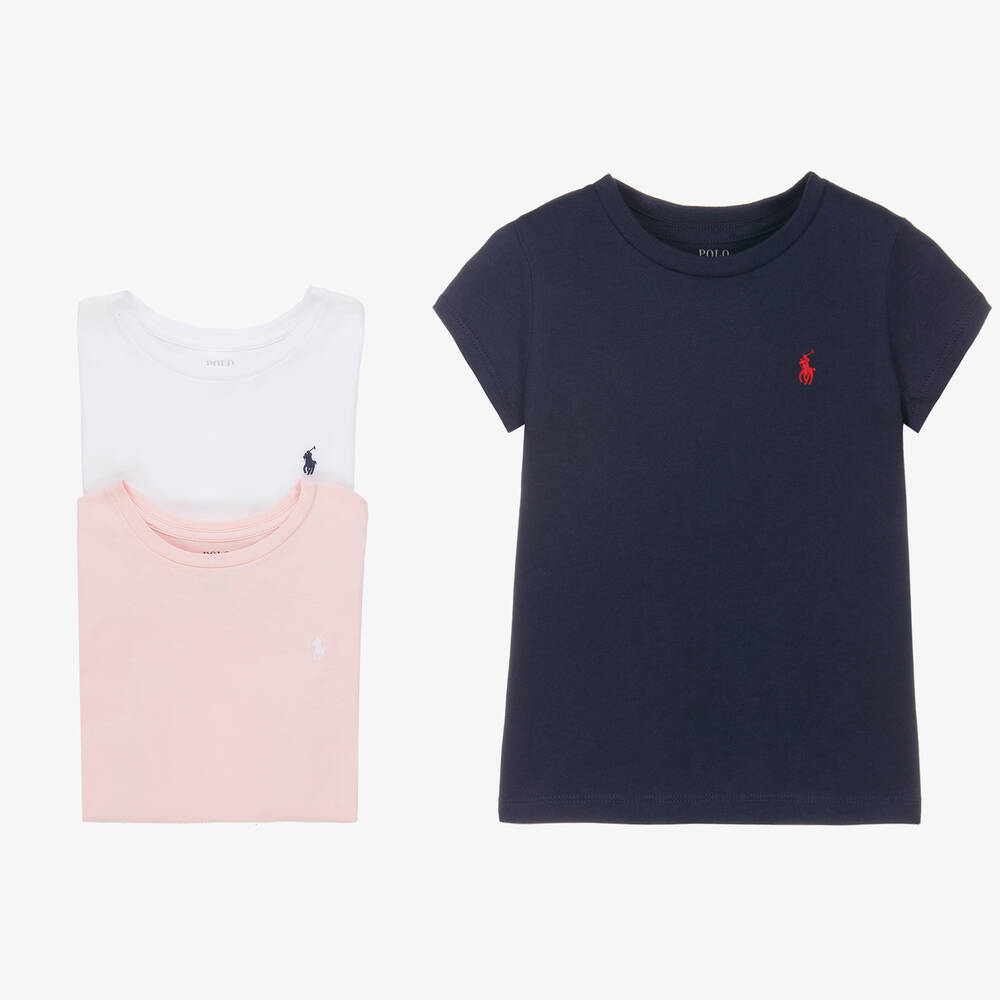Polo Ralph Lauren - T-shirt en jersey de coton (x3) | Childrensalon