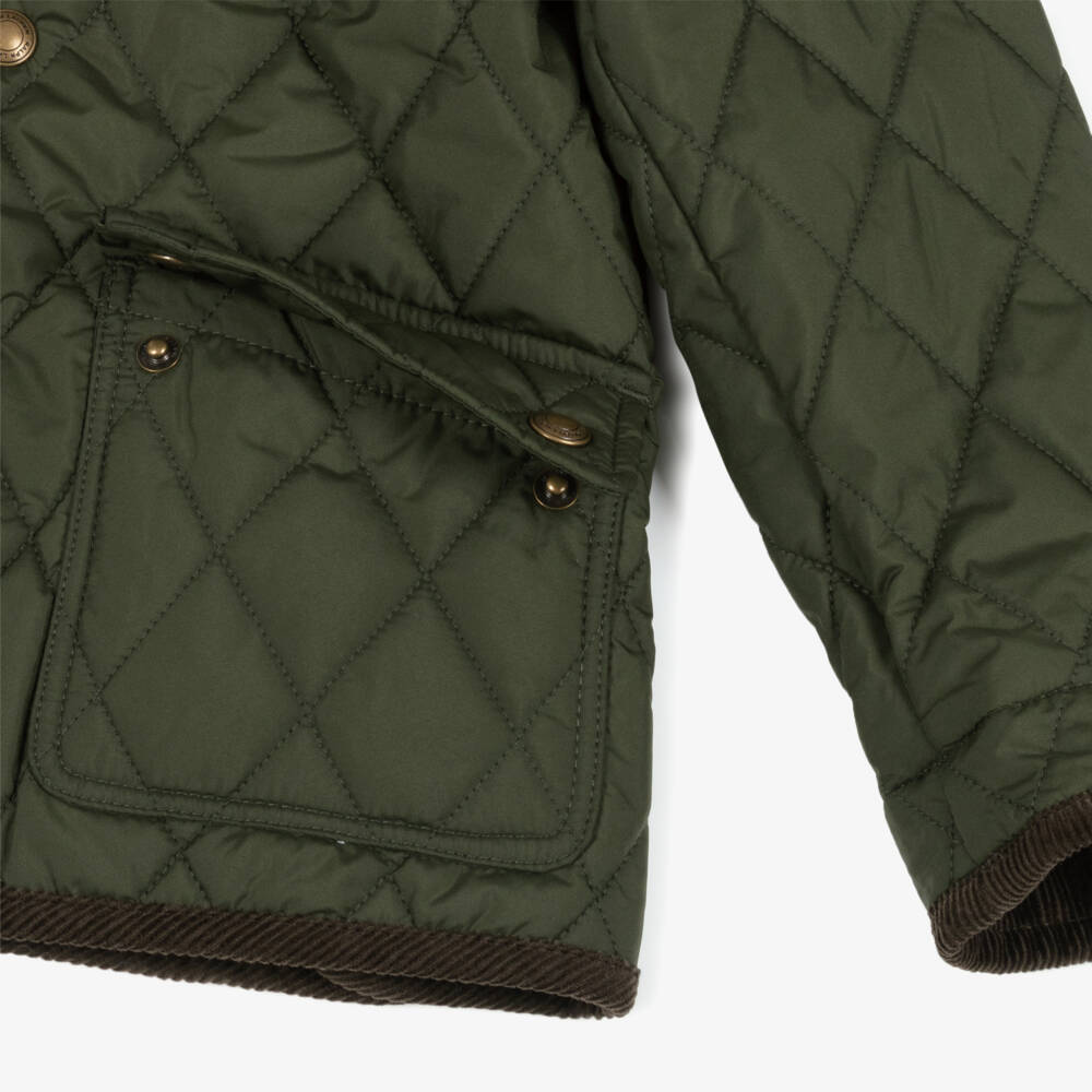 Ralph Lauren-Dark Forest Green Quilted Coat | Childrensalon Outlet