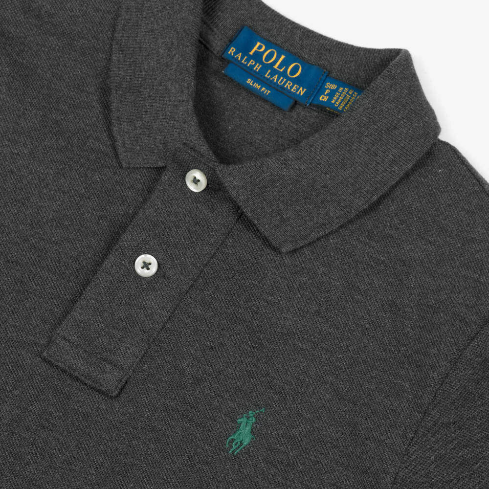 Ralph Lauren-Dark Grey Polo T-shirt (slim Fit) | Childrensalon Outlet