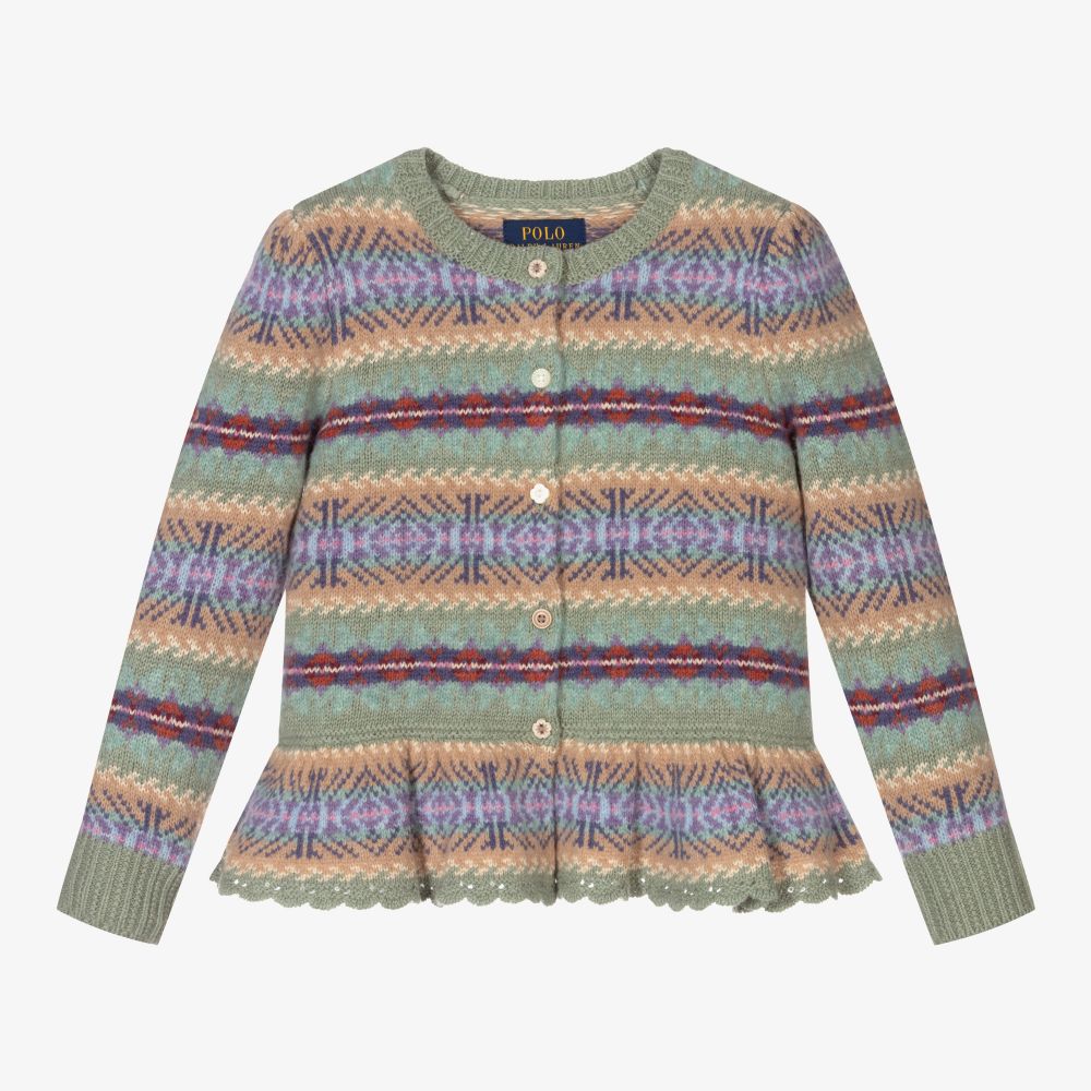 Polo Ralph Lauren - Cardigan en laine mélangée Fair Isle | Childrensalon