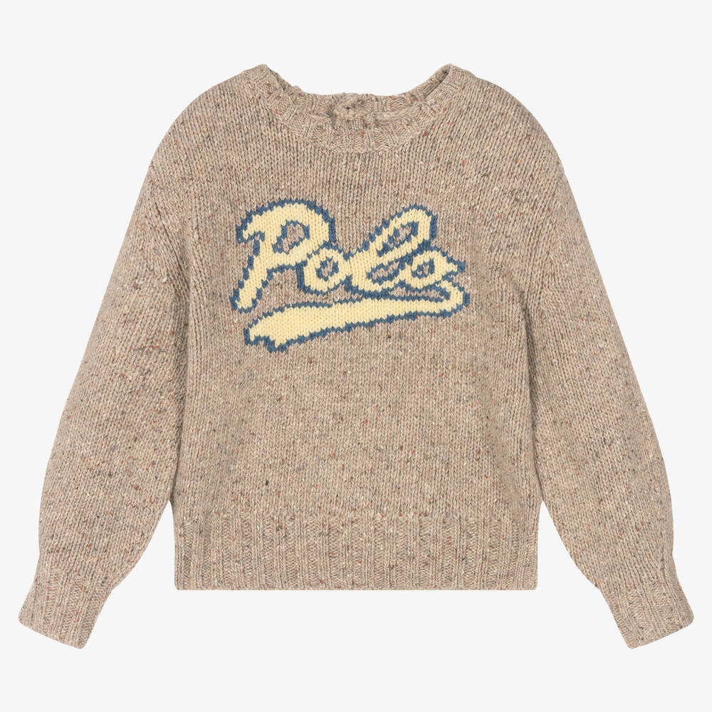 Polo Ralph Lauren - Beiger Wollstrickpullover (M) | Childrensalon