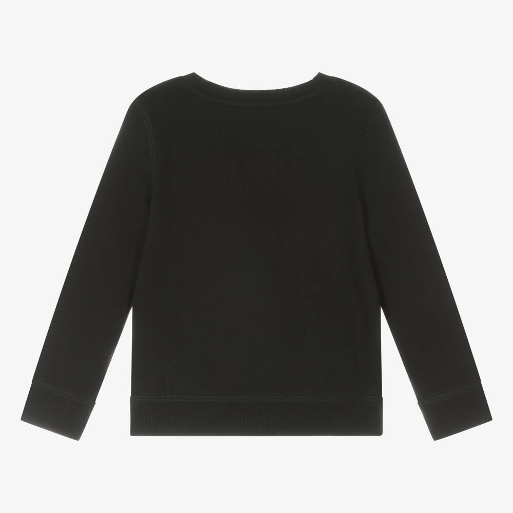Ralph Lauren-Girls Black Cotton Parisian Bear Sweatshirt | Childrensalon Outlet