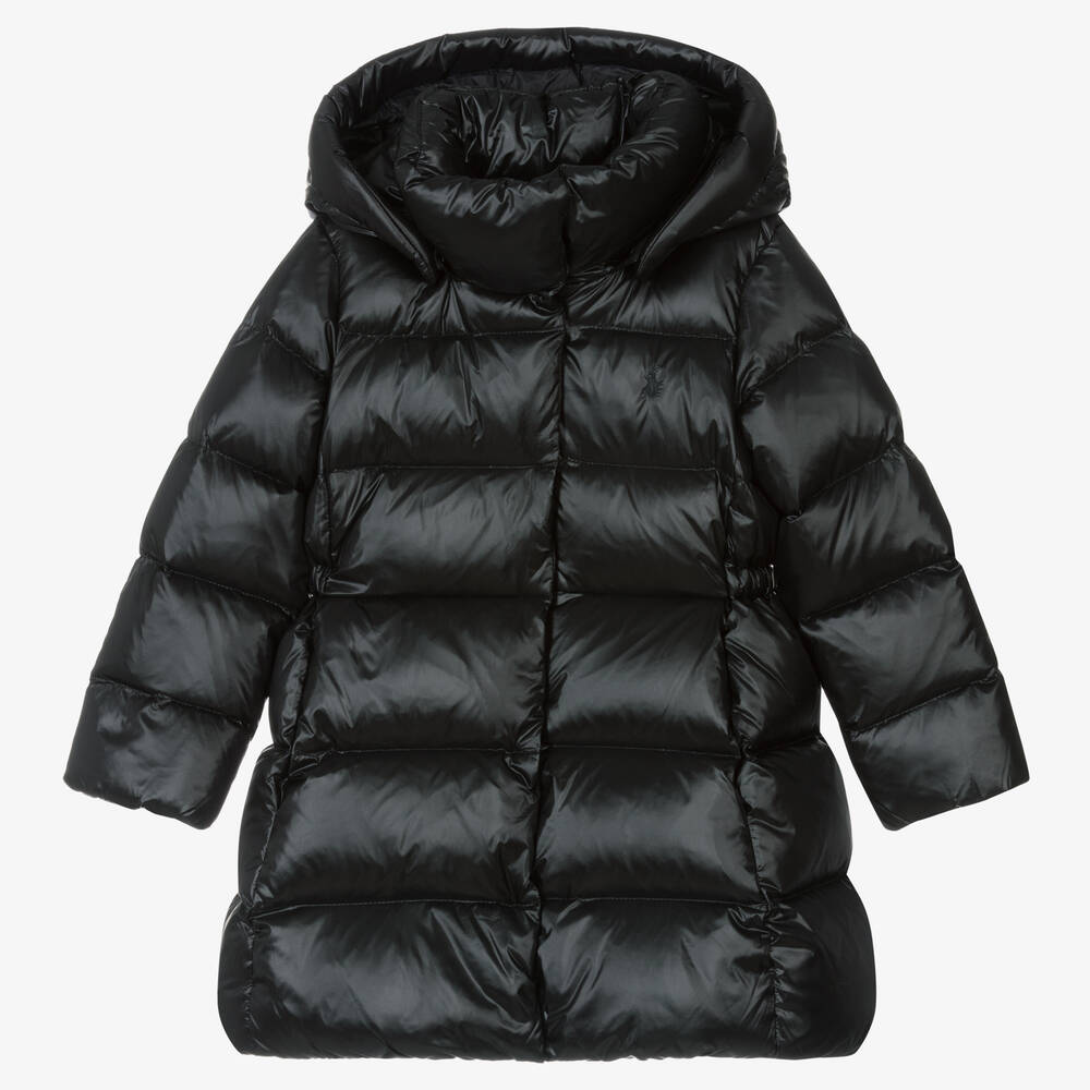 Polo Ralph Lauren - Girls Black Down Puffer Coat | Childrensalon Outlet
