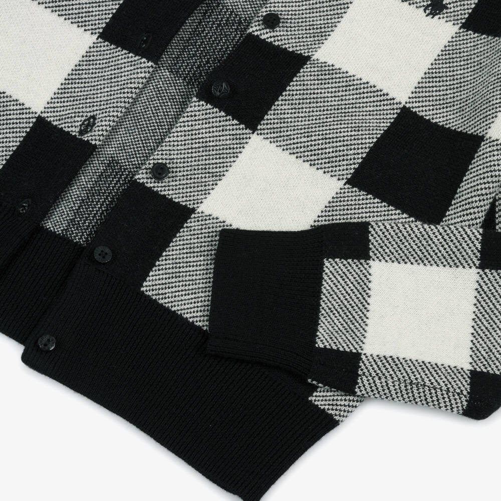 Ralph Lauren-Girls Black & White Pure Wool Knit Skirt Set | Childrensalon Outlet