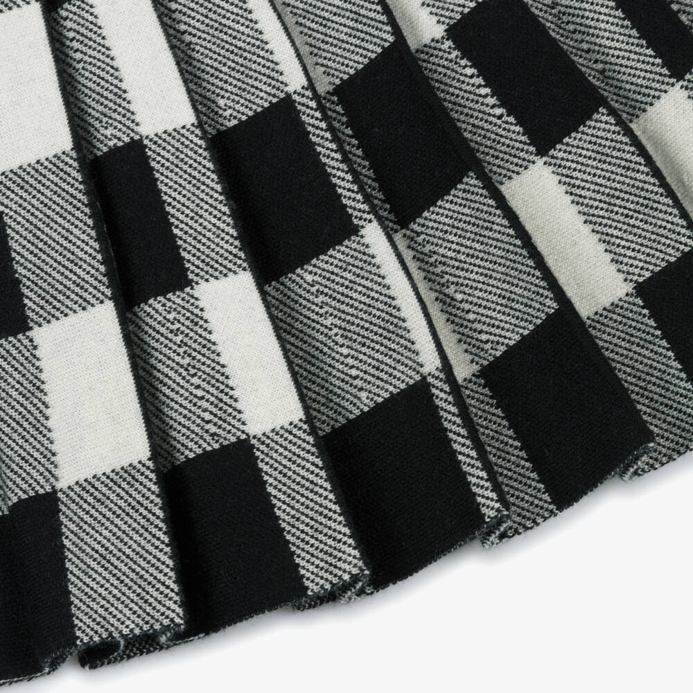Ralph Lauren-Girls Black & White Pure Wool Knit Skirt Set | Childrensalon Outlet