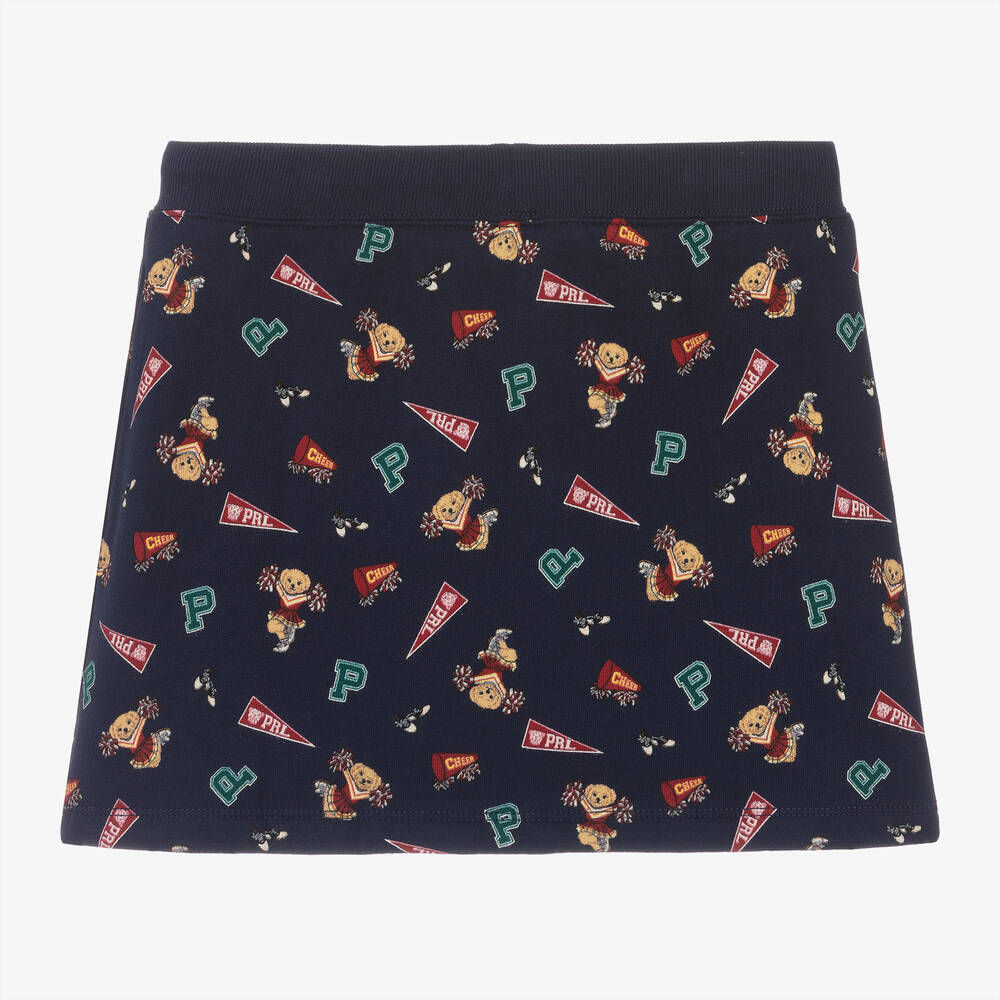 Ralph Lauren-Girls Blue Cotton Jersey Skirt | Childrensalon Outlet