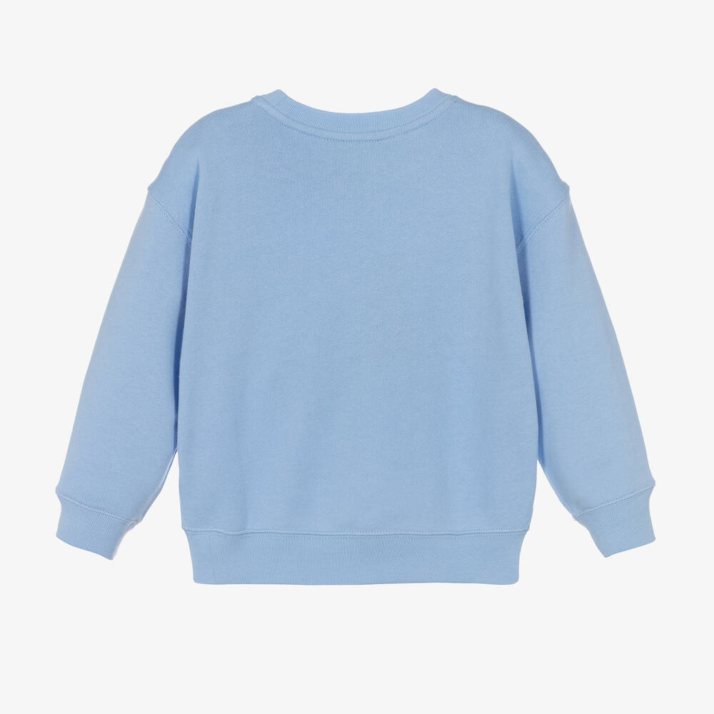 Ralph Lauren Girls Blue Cotton Logo Sweatshirt Childrensalon Outlet