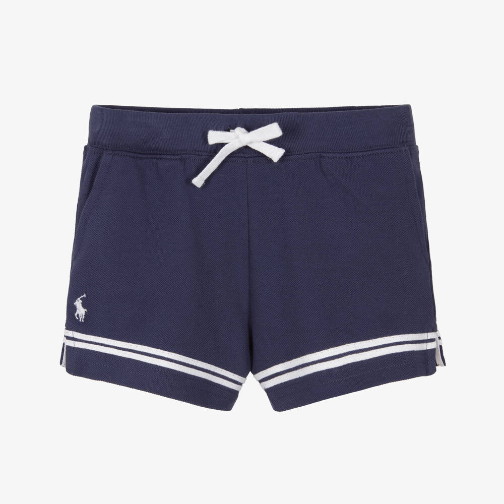 Ralph Lauren-Шорты из синего хлопкового пике для девочек | Childrensalon Outlet